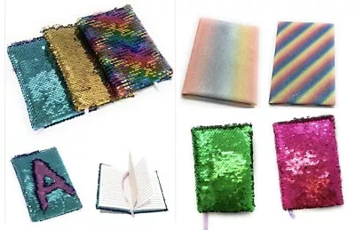 Small A6 Reversible Sequin Notebook Notepad Diary Book Childrens Girls Kids • £3.49