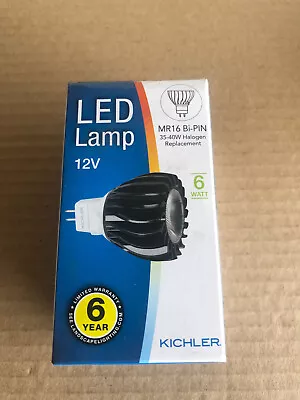 Kichler 12V 6W Clear 2700K MR16 Bi-Pin G13 LED Lamp Bulb 60° Flood 18018 • $19.99