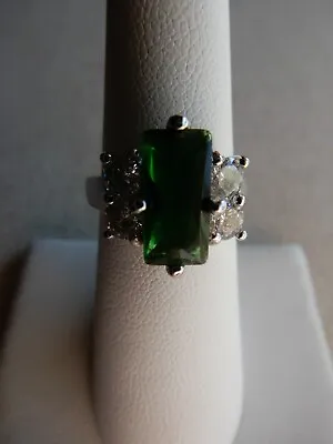 Nwot Mt. St. Helen's Glass & Cz Ring Size 7 1/4 • $19.95