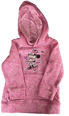 Minnie Mouse Disney Junior Pink Hooded Sweatshirt Hoodie - Size 3T Toddler Girls • $8.90