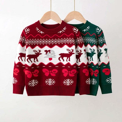 $26.56 • Buy Children's Christmas Deer Sweater Base Pullover