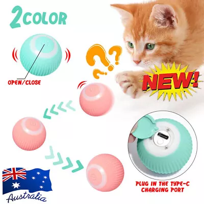 Interactive Smart Cat Toy Automatic Rolling Cat Ball Self-Moving Kitten Toys AU • $11.86