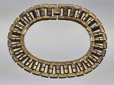 Vintage Cleopatra Style Choker Gold Tone Necklace Signed By Coro • $16