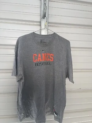 Nike Miami Hurricanes Baseball Tee Rare 2XL • $18.99