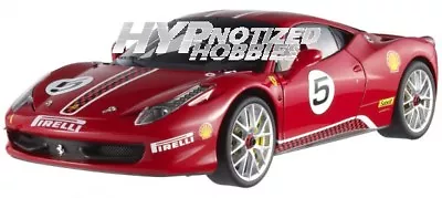 Hot Wheels Elite 1:18 Ferrari 458 Challenger Diecast Red X5486 • $88.75