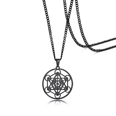 $7.99 • Buy Metatrons Talisman Archangel Pendant Necklace Sacred Geometry Amulet Chain 