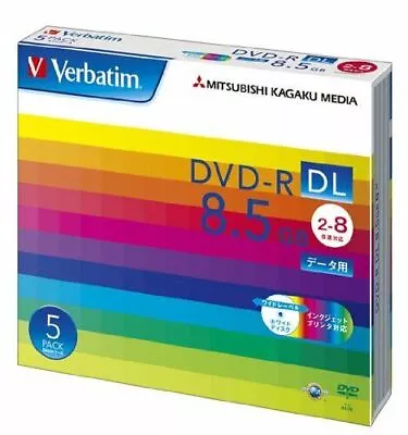 Verbatim Blank DVD-R DL Media Discs 2-8x Speed 8.5GB 5P DHR85HP5V1 /Trac • $35.52