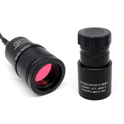 2.0MP Microscope Camera USB Electronic Eyepiece W/ 30MM 30.5MM Adapter Rings • $42.74