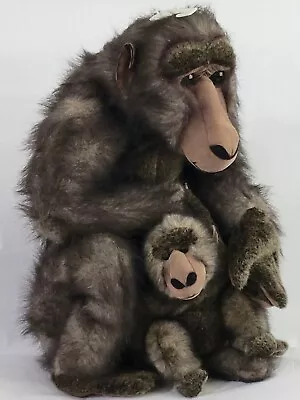 New E&J Large Mama Baboon & Baby Realistic Plush Primate Monkey Lifelike  • $29.99