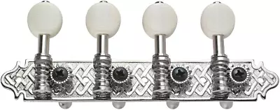 Golden Gate M-129 Engraved A-model Mandolin Tuners - 2 Planks (4+4) - Nickel • $52.40