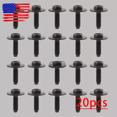 M6-1.0 X 20Mm Flanged Button Head Socket Cap Screw Bolts Allen Socket Drive 20x • $8.85