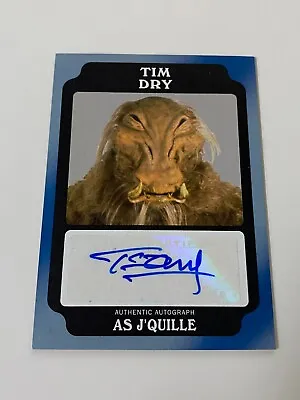 2016 Topps Star Wars Rogue One Tim Dry As J'Quille Blue Auto 38/50 NS1-53 • £14.43