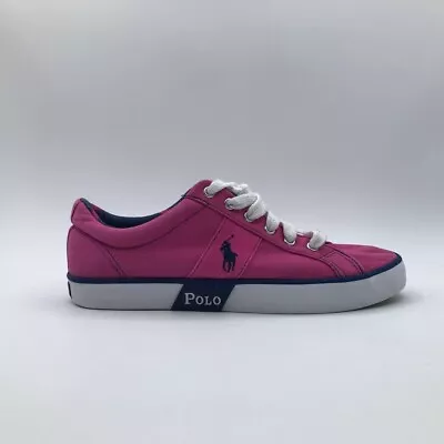 $13 • Buy Polo Ralph Lauren Womens Gillian Athletic Sneakers Shoes Pink Low Top Lace Up 9B