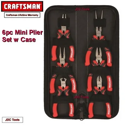 CRAFTSMAN 6 Piece Mini Plier Set With Zipper Case • $69.95