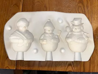 VINTAGE Ceramic Slip Mold Scioto Mold 2494 3 Roly Poly Snow People • $38.50