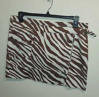Michael Kors Zebra Print Mini Skirt Size 12 • $13