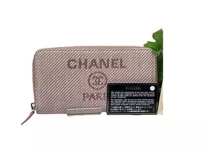 CHANEL A81977 CC Deauville Round Wallet Purse Rose Pink 240415T • $856.48
