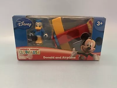 BRIO Disney Mickey Mouse Clubhouse ~ Donald And Airplane ~ Figure & Plane Boxed • £15