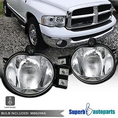 Fits 2002-2008 Ram 1500 2500 3500 2004-2006 Durango Fog Lights Bumper Lamp+Bulbs • $26.98