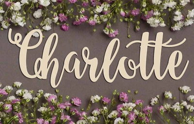 Custom MDF Wood Joined Letters Personalised Laser Cut Wooden Names Price/ Letter • $13