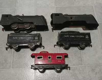 Marx Marlines Wind Up Locomotive Train Engine Cars And Parts Vintage O Scale • $49.99