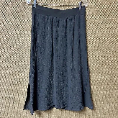 J. Jill Pure Jill Gauze Midi Skirt Womens XS Brown Boho Lagenlook 100% Cotton • $18.95