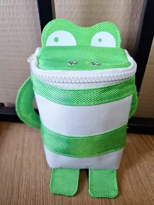 P'KOLINO Green White Monster Alligator ~ Small Attachable Canvas Travel TOTE BAG • $9.23