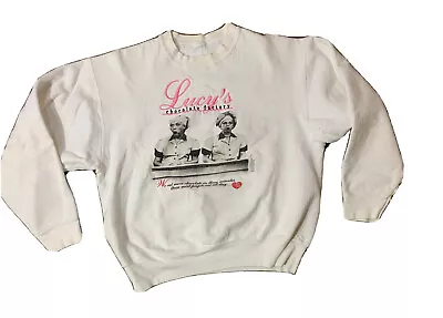 VTG 90’s I Love Lucy Chocolate Factory Crewneck Sweatshirt See Size Lengths  • $35