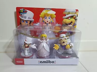 Nintendo Super Mario Odyssey Wedding Amiibo Triple Pack • $300