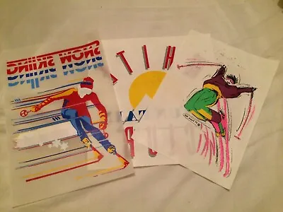 8 Heat T Shirt Vintage Transfers Original 70s/80s/90 Large Asst Ski  Designs • £25