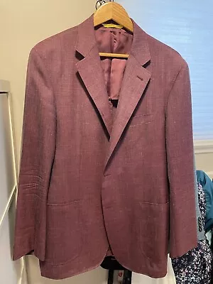 Canali Kei Sport Coat Light Burgundy 56r • $75