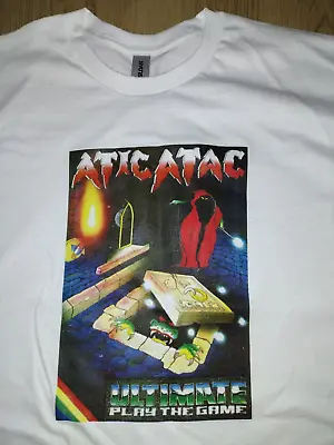 Atic Atac T-shirt Brand New White Xxl Retro Zx Spectrum 80's • £10.99