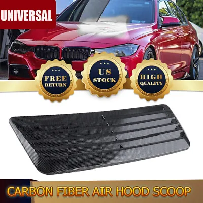 Universal Carbon Fiber Car Hood Vent Scoop Louver Scoop Cover Air Flow Intake • $19.77