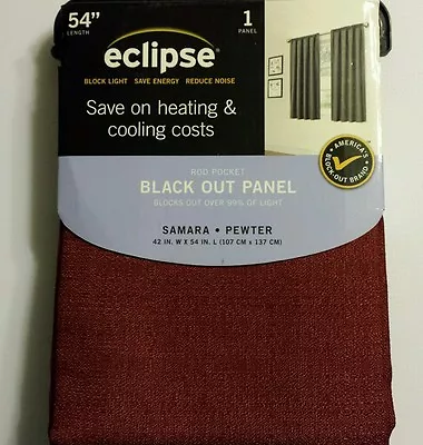 New! Eclipse Samara Blackout Energy-Efficient Panel  42 W X 54 L • $13.99