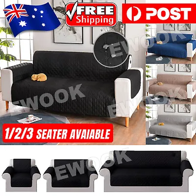 2023 1/2/3 Seater Pet Sofa Protector Cover Quilted Couch Covers Lounge Slipcover • $14.85