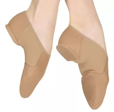 Jazz Shoes UK Size 4.5 Bloch Neo-Flex S0495L Tan Leather Slip On Split Sole NEW • £26.99