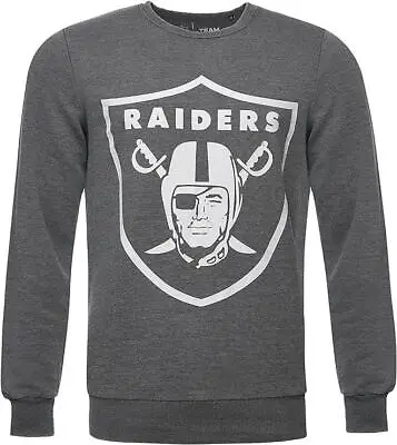 NFL Oakland Raiders Classic Charcoal Sweatshirt By Re:Covered • £39.95