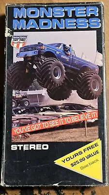 Vintage 1989 Bigfoot Monster Madness Monster Truck VHS Tape • $10
