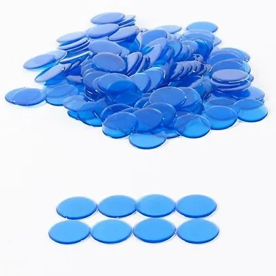 Blue Magnetic Bingo Chips 3/4  Size- Bag Of 100 • $7.95