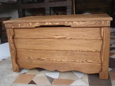 Wooden Blanket Box Coffee Table Trunk Vintage Chest Wooden Ottoman Toy Box (GO3) • £208.99