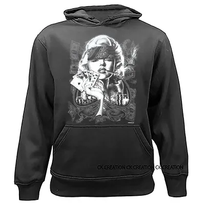 Monroe Spade Pose Casual Graphic Pullover Hoodie • $31.68