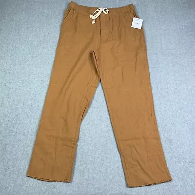 O'Neill Pants Mens Medium Beige Drawstring Lightweight Corie Pant Button Fly New • $28.89