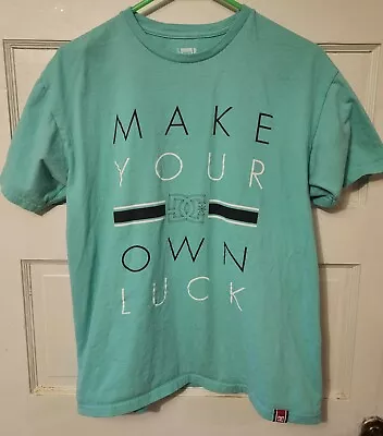 DC Shoes Men's Make Your Own Luck Short Sleeve T Shirt Medium Light Teal • $20