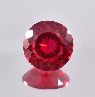 AAA+ 10.60 Ct Natural Blood Red Ruby Round Cut Loose Gemstone Certified 10x14 MM • $14