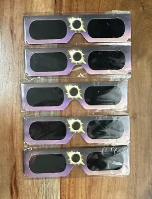 Solar Eclipse Glasses ISO Certified | April 8th 2024 | Pack Of 5 • $12.99