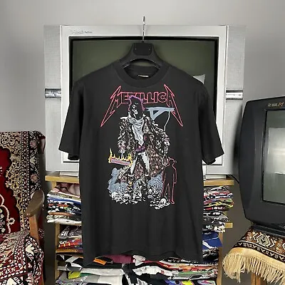 Vintage 90s Metallica ‘The Unforgiven’ Band Graphic T-Shirt Harley Davidson Tag • $175.50