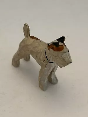 Miniature Carved Dog Wood Figure • $14.99