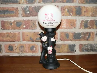 Vintage Lighted BAR Sign Ceramic Drunk On Lamp Post Made In Japan • $67.85