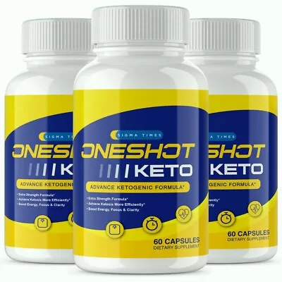 (3 Pack) OneShot Keto Capsules- Keto ACV Pills For Advanced Weight Loss • $29.95