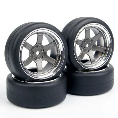 4Pcs 1/10 Scale 6mm Offset Drift Tires&Wheels Rim For HSP RC On Road Model Car • $16.14
